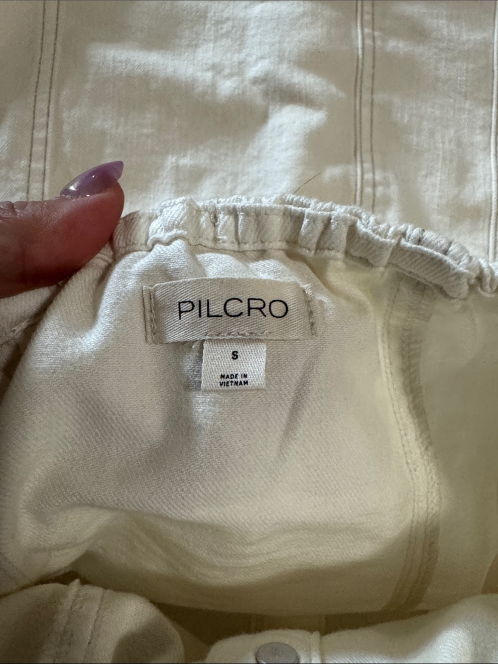 Anthropologie Pilcro Ivory Sleeveless Button-Front Mini Dress NWT size S - Picture 5 of 5